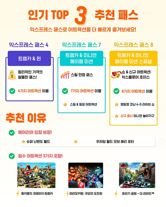 USJ 익스프레스 패스 추천 3가지