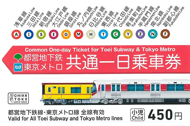 Detailed Tokyo Metro and Toei Subway colorful route map