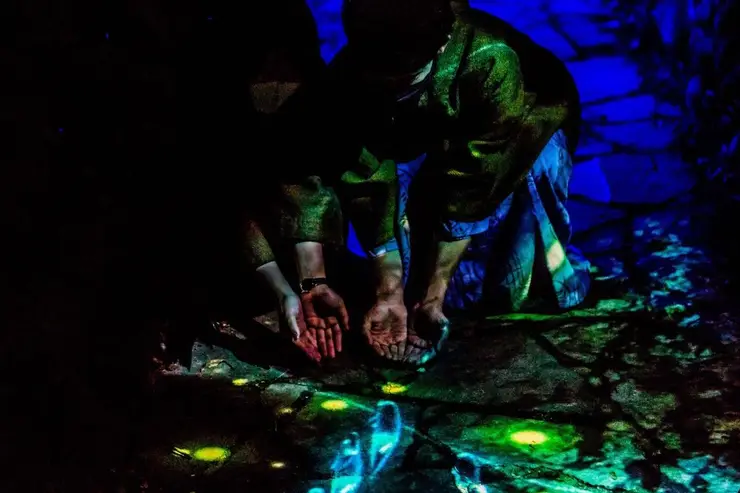 눈 덮인 조잔케이 온천 마을 전경