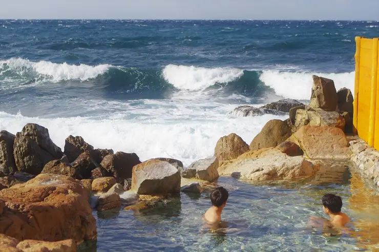 사키노유 노천온천 풍경